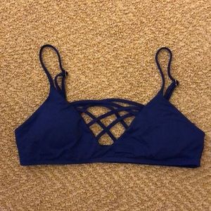 L space navy blue bathing suit top